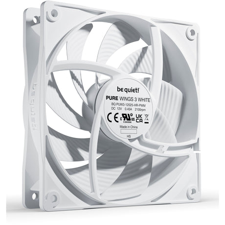Soyez silencieux! Ventilateur de boîtier haute vitesse Pure Wings 3 PWM (blanc, 120 x 120 x 25 mm)