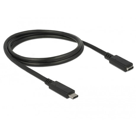 Delock câble d'extension superspeed USB-C 3.1 gen1 mâle>femelle (noir, 1 mètre)