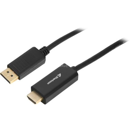 Sharkoon displayport 1.2 > adaptateur hdmi (noir, 1 mètre, 4k)