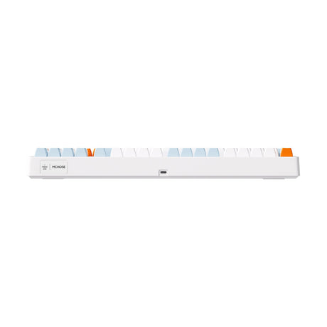Mchose G98 Pro Orange Blue Snow Tiger Clavier de jeu mécanique RVB personnalisé tri-mode sans fil (bleu, disposition américaine (Qwerty), TTC Snow Tiger, RVB, échange à chaud, PBT double prise, sans fil | Bluetooth | USB-C)