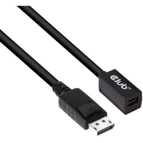 Câble d'extension Club 3d mini displayport > displayport 1.4 (mâle) (noir, 0,1 mètre)
