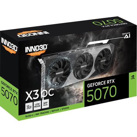 Carte graphique Inno3d geforce rtx 5070 x3 oc (dlss 4, 3x port d'affichage, 1x hdmi 2.1)