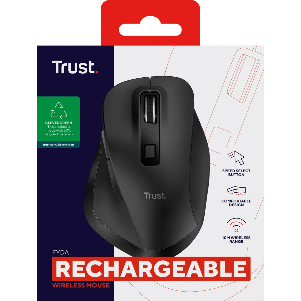 Souris sans fil Trust fyda (noir, 800 - 2400 dpi)