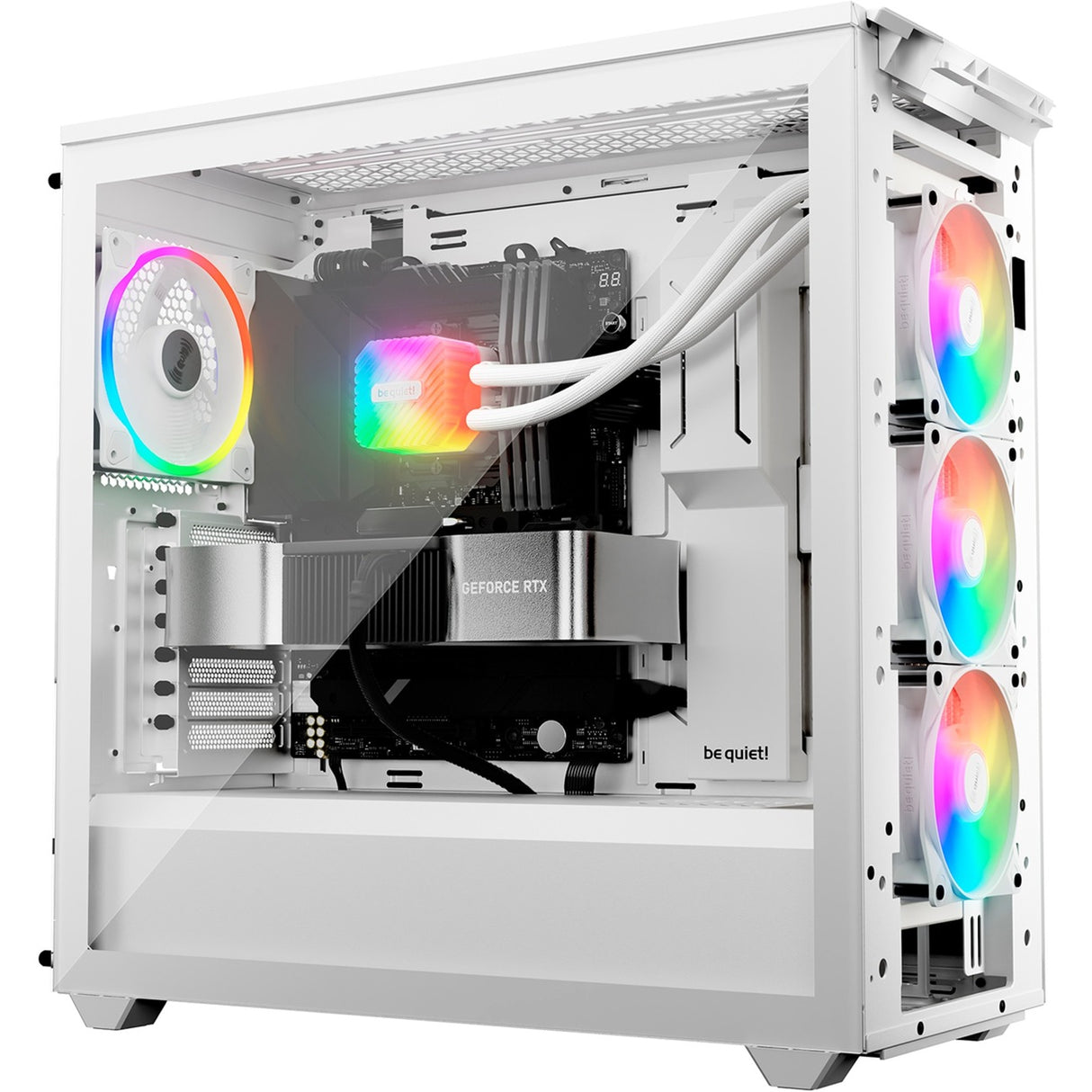 Soyez silencieux! Light Loop 360 ARGB Refroidissement par eau (blanc, connecteur de ventilateur PWM à 4 broches)
