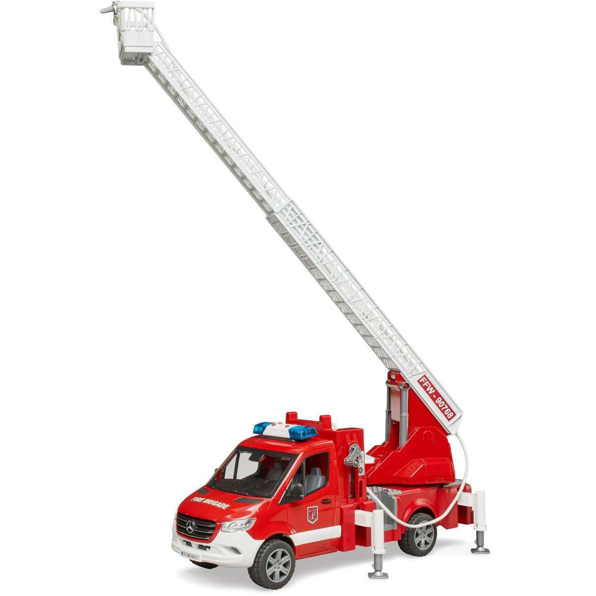 Camion de pompiers Bruder avec échelle et pompe à eau + lumière et son