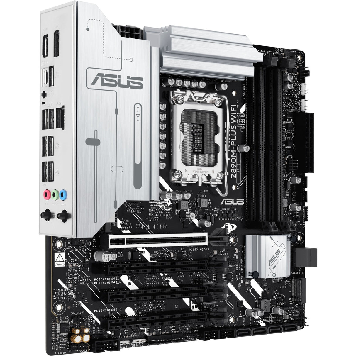 Carte mère Asus Prime Z890M-Plus WiFi Socket 1851 (RAID, 2,5 Go-LAN, WiFi 7, BT, Son, µATX)