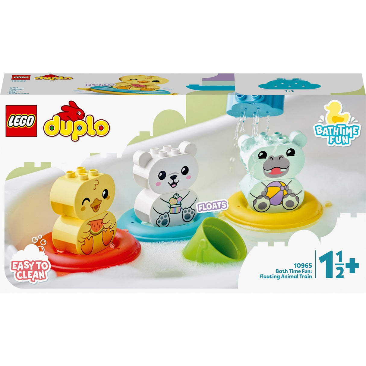 Lego Duplo - Les plaisirs du bain : jouet de construction de train d'animaux flottants (10965)