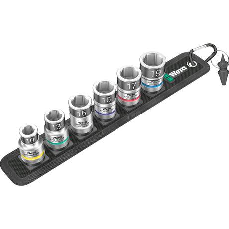 Wera Belt C 1 jeu de douilles Zyklop, 1 2 clés à douille (noir, 7 pièces, avec fonction de maintien)