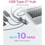 Boîte glacée ib-hub1450-c31 hub usb (anthracite)