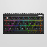Clavier mécanique sans fil côté obscur Iqunix og80 (noir, disposition américaine (qwerty), marron gateron, 80 % (tkl), LED RVB, échangeable à chaud, pbt, 2,4 GHz | Bluetooth 5.1 | USB-C)