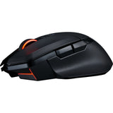 Souris de jeu sans fil Powercolor alphyn am10 (noir rouge, 100 - 26000 dpi, 8k, rgb, usb 2.4g bluetooth 5.2)