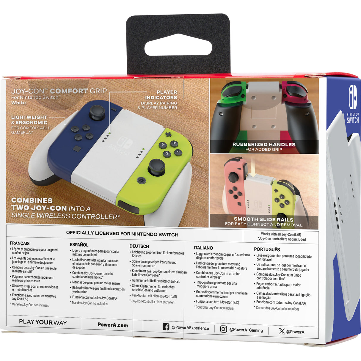 Poignée confort Powera joy-con pour nintendo switch - montage blanc (blanc)