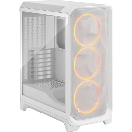 Fractal design meshify 3 boîtier tour midi RVB (blanc | 2x USB-A | 1x USB-C | RVB | verre trempé)