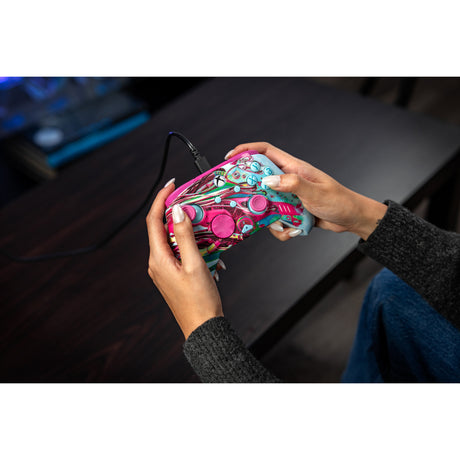 Manette filaire avancée Turtle Beach PDP Rematch Glow (Android Dreams, Xbox Series X|S, Xbox One, PC)