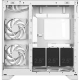 Fractal design pop 2 vision rgb midi tower behuizing (wit | 1x usb-a | 1x usb-c | rgb | tempered glass)