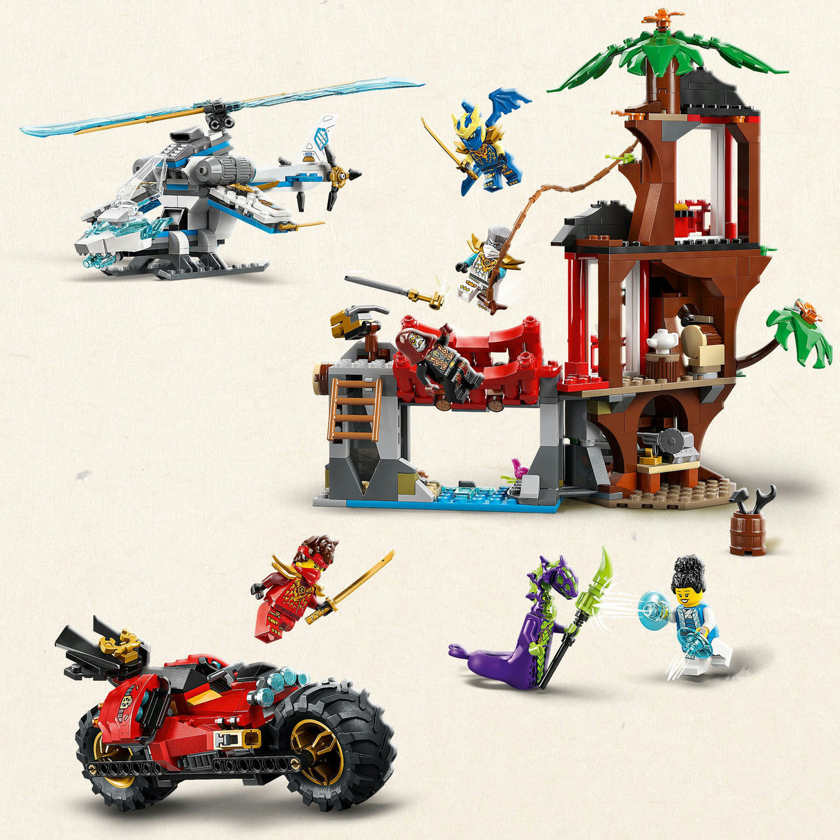 Lego ninjago 71857 véhicules ninja à la cabane dans les arbres