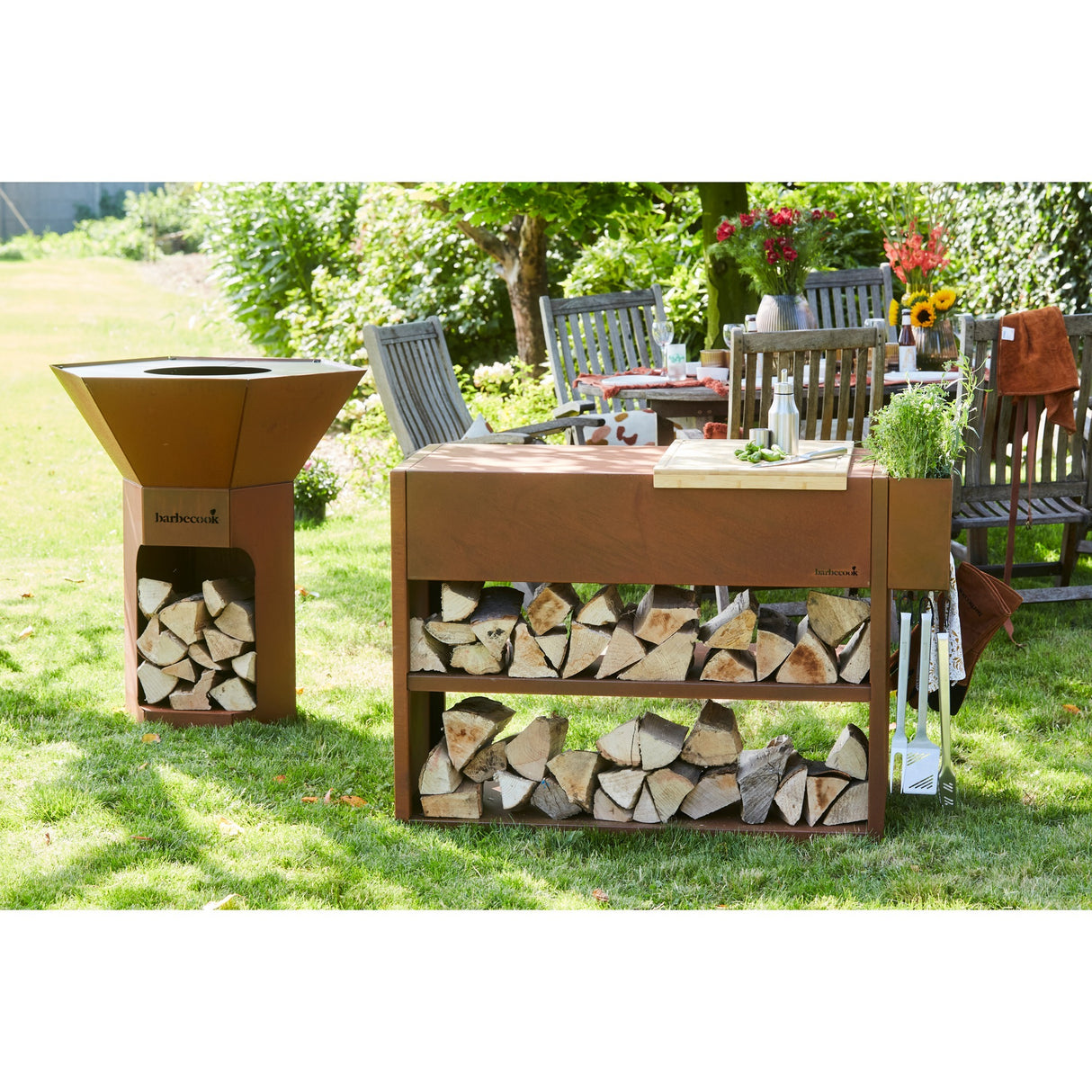 Barbecook Nestor Buddy de table en acier corten