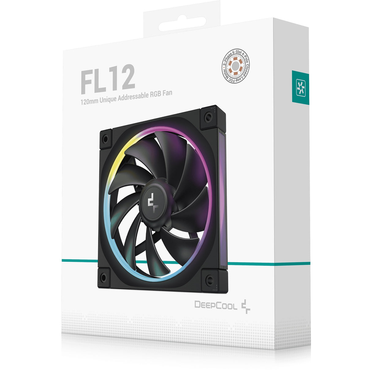 Ventilateur de boîtier Deepcool fl12 rgb (noir, 120 x 120 x 25 mm, pwm)