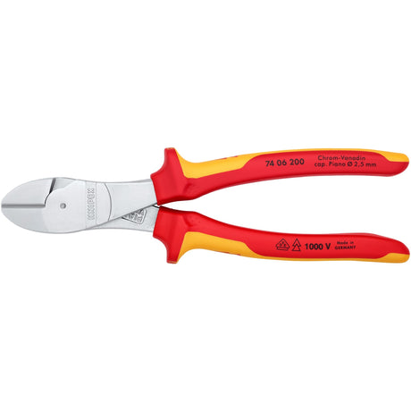 Knipex 74 06 200 pince coupante latérale électrique confort 200mm vde
