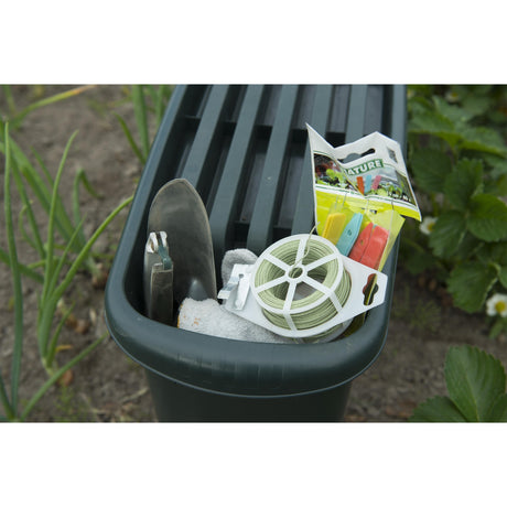 Banc de jardin nature 2 en 15 65,5x25x34 cm vert