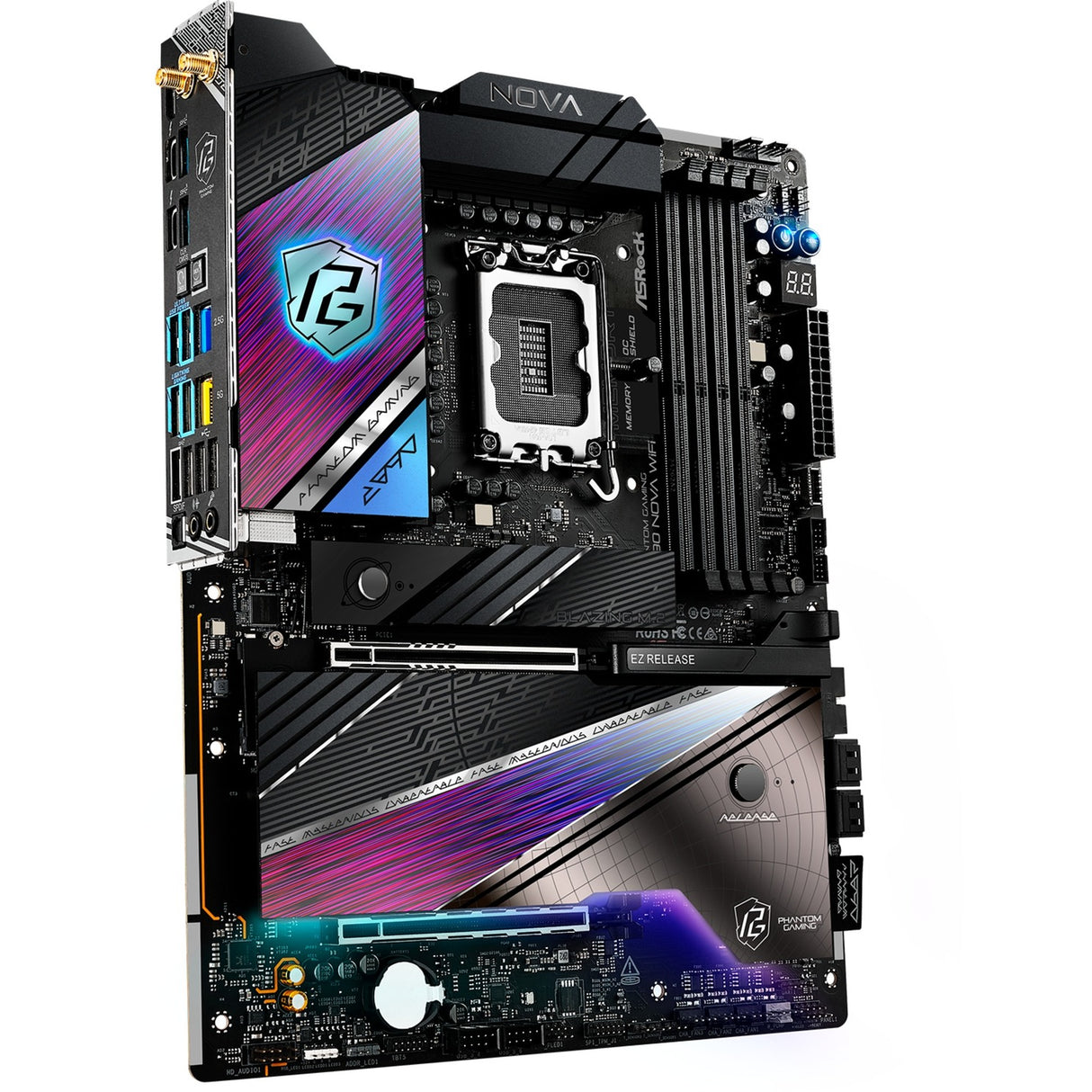 Carte mère Asrock Z890 Nova WiFi Socket 1851 (noir, RAID, 5 Go-LAN, 2,5 Go-LAN, WiFi 7, BT, Son, ATX)
