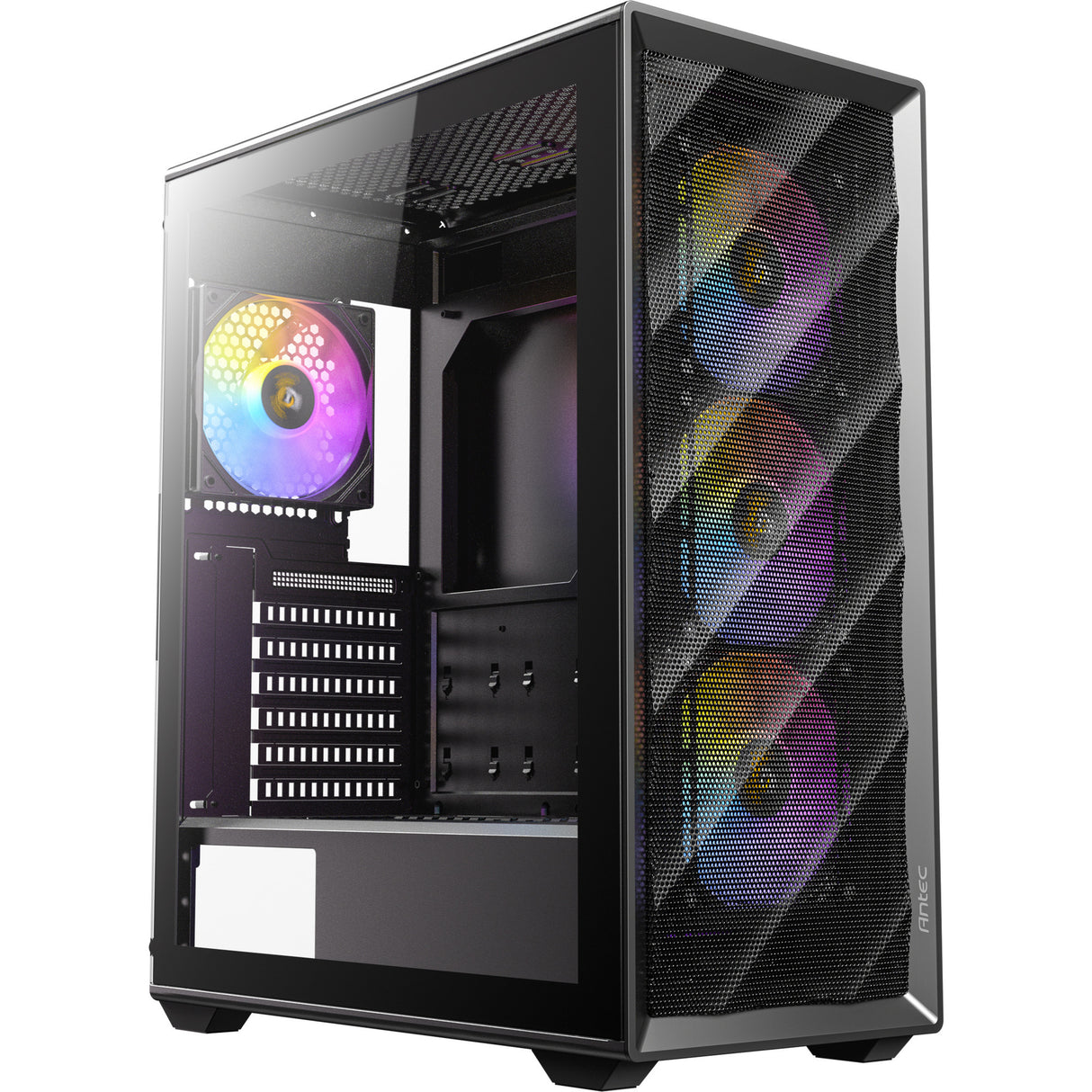 Boîtier tour midi Antec ax85 argb (noir | 2x usb-a | verre trempé)