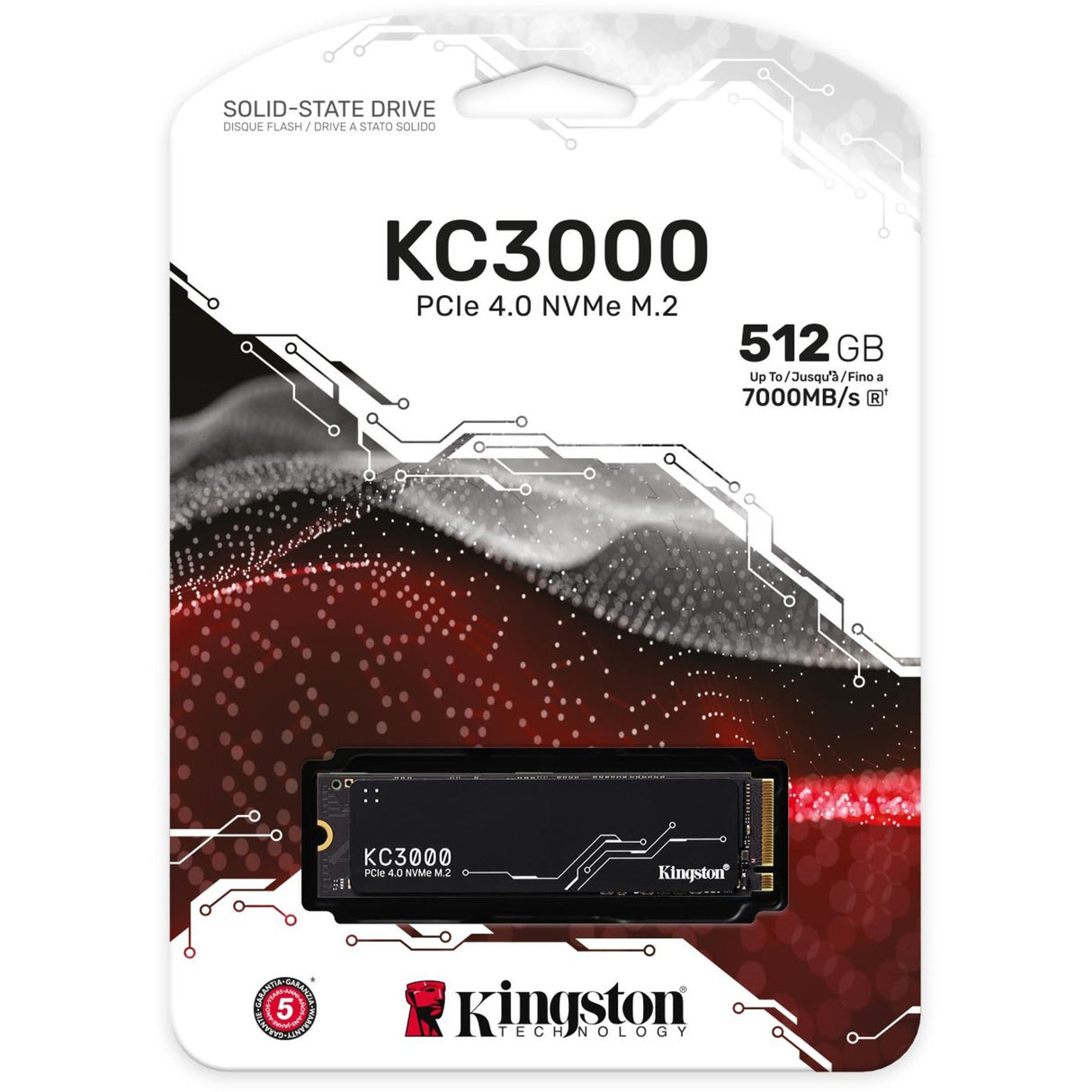 SSD Kingston KC3000 512 Go (Noir, Skc3000S 512G, PCIe 4.0 NVMe, M.2 2280)