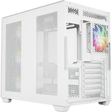 Boîtier tour midi Xyz pc gear tesseract x (blanc | 2x USB-A | 1x USB-C | verre trempé)