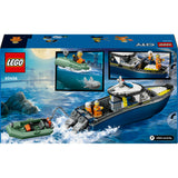 Poursuite en ville Lego ® avec un bateau de police, flotte vraiment - 60456