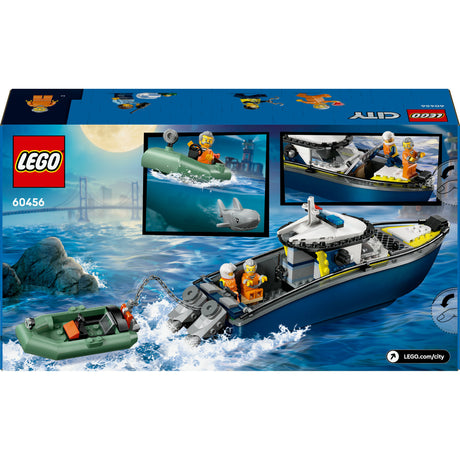 Poursuite en ville Lego ® avec un bateau de police, flotte vraiment - 60456