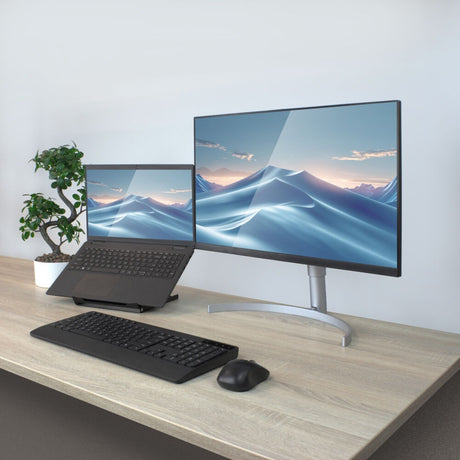 Support pour ordinateur portable Act Connectivity, pliable, réglable en hauteur sur 5 positions (noir)