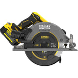 Scie circulaire Stanley fatmax v20 18v scie circulaire à main 190mm (noir jaune, batterie et chargeur inclus, avec étui)