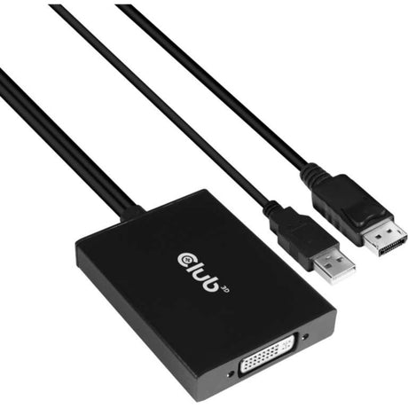Club 3d adaptateur displayport vers dual link dvi-i actif (noir, adaptateur displayport vers dual link dvi-i actif)