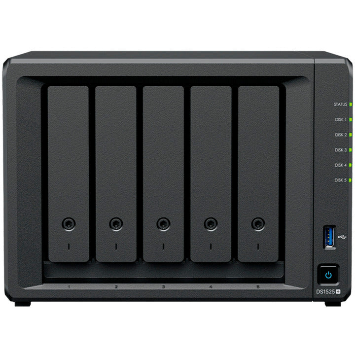 Synology diskstation ds1525+ nas (noir, 2x LAN, USB)