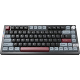 Clavier mécanique Montech mkey pro dark rgb (noir, disposition américaine (qwerty), gateron g pro jaune, 75 %, remplaçable à chaud, rgb, double-shot pbt, usb-c | 2,4 ghz | bluetooth 5.2)