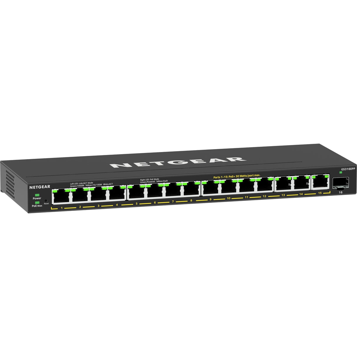 Commutateur Netgear gs316epp (noir)