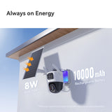Imou aov dual lens 5mp+5mp buitencamera (wit, 3k, 4g lte, wifi 6, solar panel)