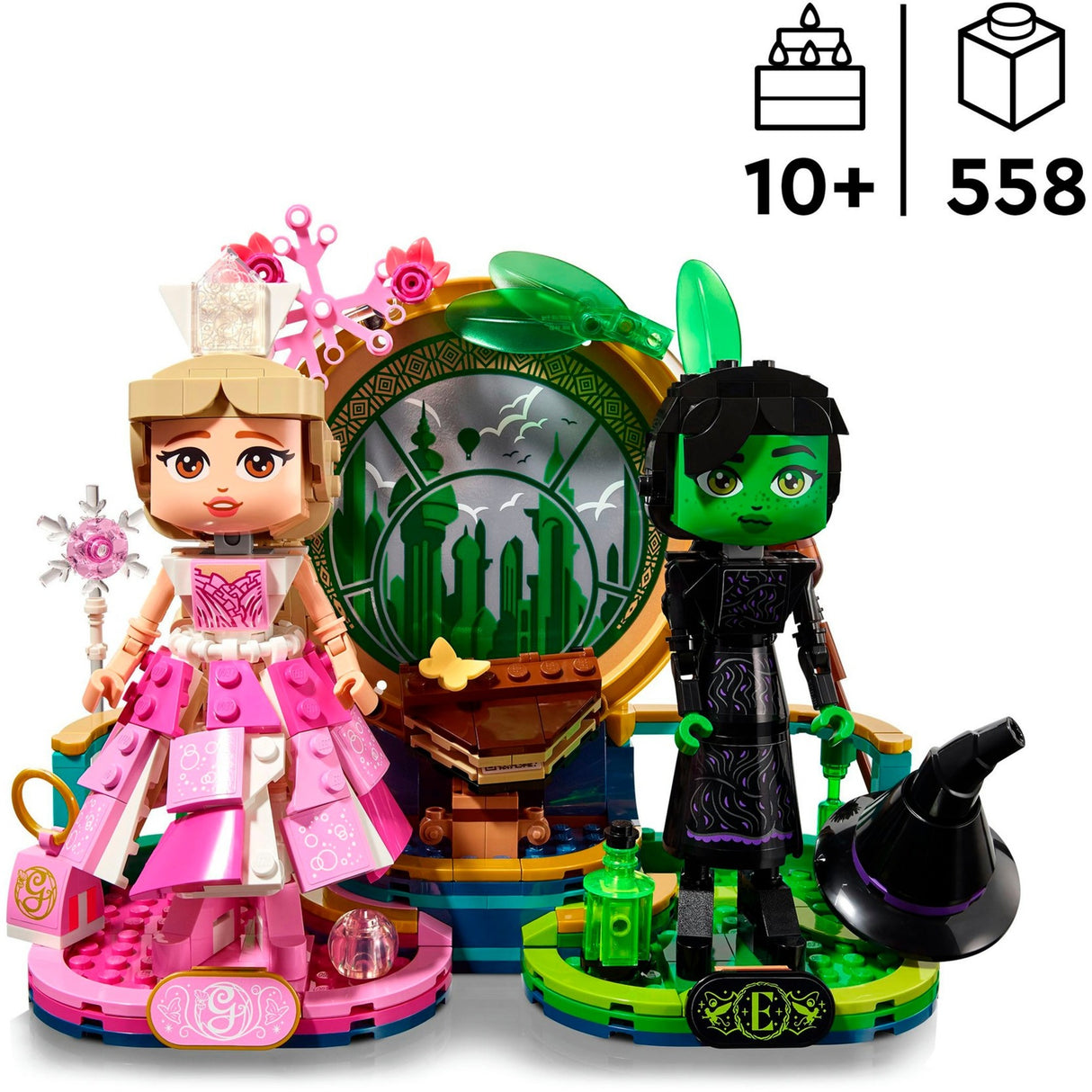 Lego 75682 figurines méchantes Elphaba et Glinda