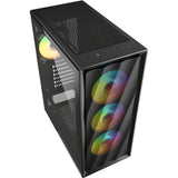 Sharkoon VK4 ARGB Boîtier Midi Tower (noir | 2x USB-A | RGB | verre trempé)