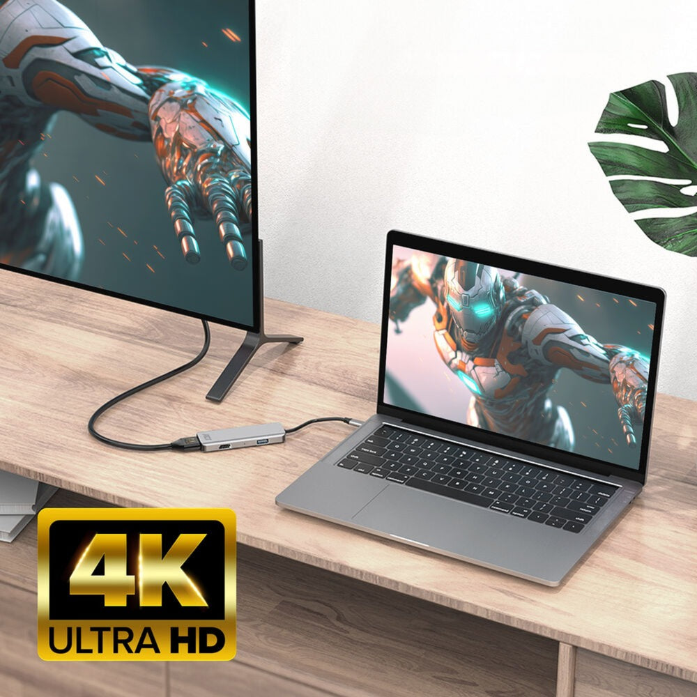 Adaptateur multiport USB-C 4K Act Connectivity pour 2 écrans HDMI, u