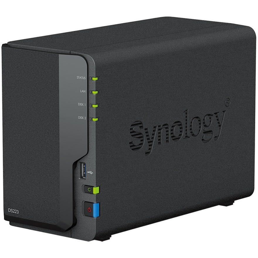 Synology diskstation ds223 nas (noir, 1x LAN 1 Go, 3x USB 3.2 gen 1)