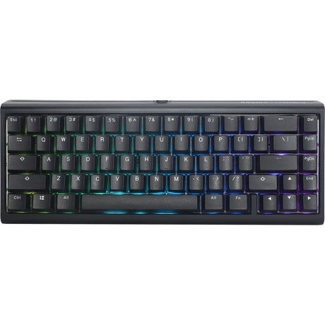 Ducky projectd tinker 65 avec qmk via clavier mécanique RVB (noir, disposition américaine (qwerty), rouge cerise mx, 65 %, LED RVB, pbt double-shot, échangeable à chaud, montage sur joint)