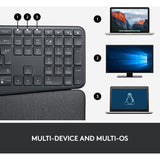 Clavier ergonomique Logitech k860 (noir, 100 %, Bluetooth, iso international américain)