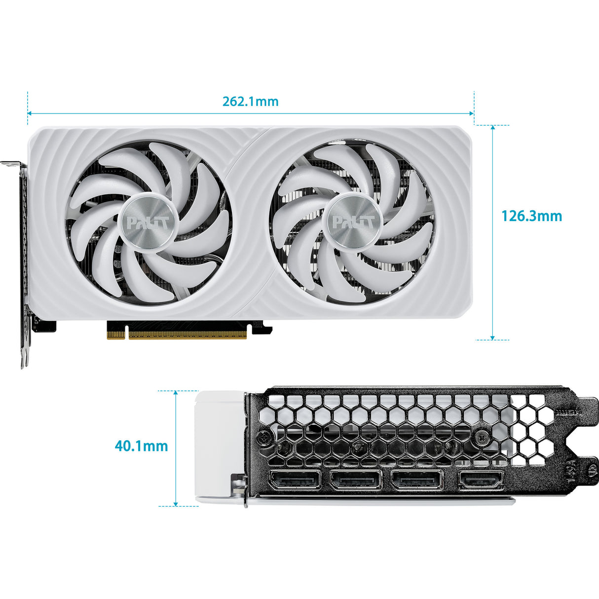 Carte graphique Palit geforce rtx 5060 ti oc blanche 8 Go (blanc, dlss 4, 3x display port, 1x hdmi 2.1)