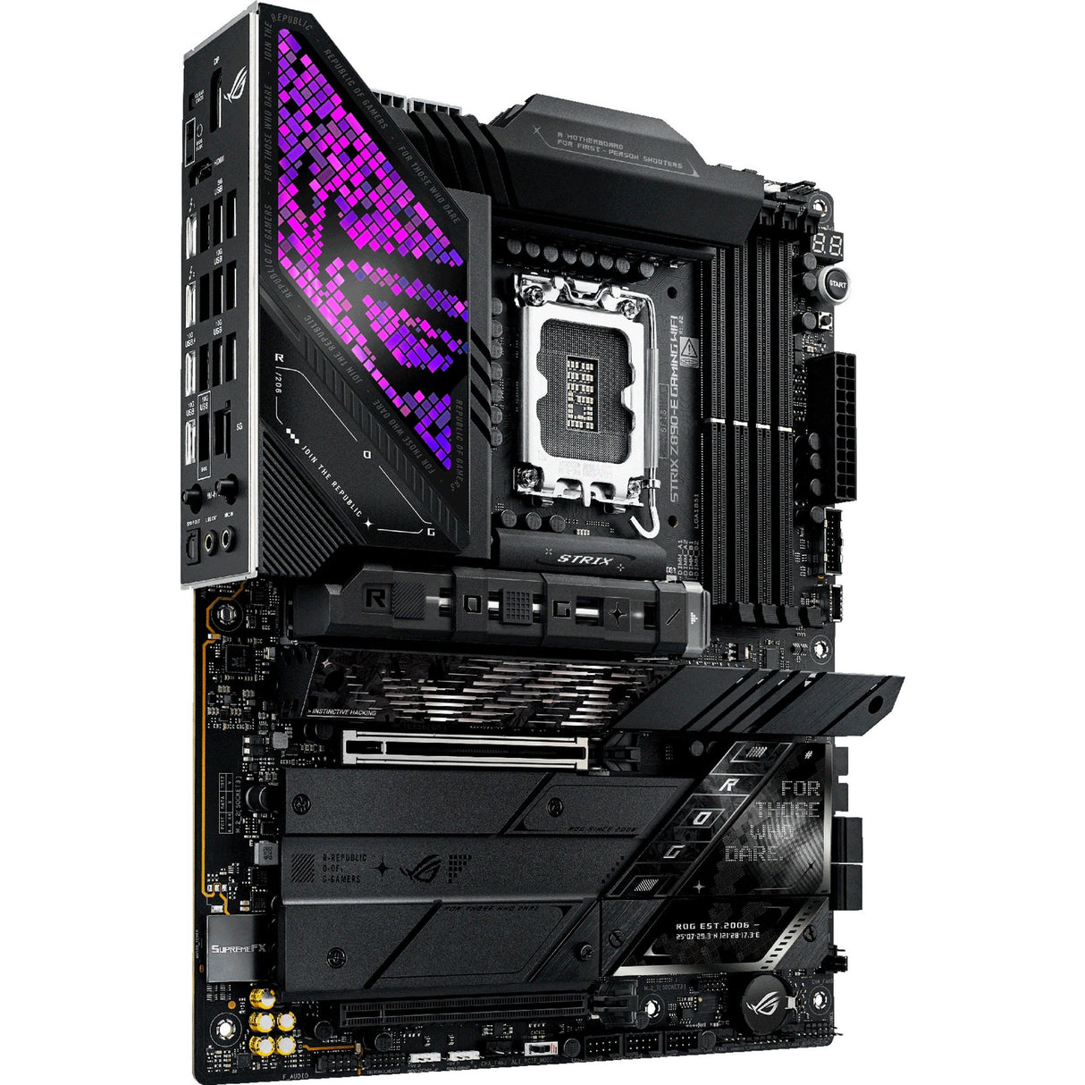 Carte mère Asus ROG Strix Z890-E Gaming WiFi Socket 1851 (noir, RAID, 5 Go-LAN, WiFi 7, BT, son, ATX)