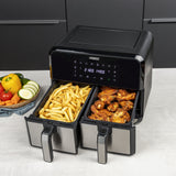 Friteuse à air chaud Princess double panier Aerofryer (noir, 2x 4 litres)