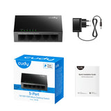 Commutateur métallique de bureau Gigabit à 5 ports Cudy