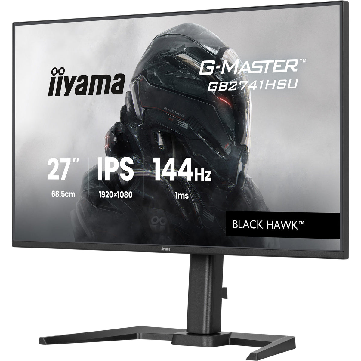 Moniteur de jeu Iiyama G-Master Black Hawk GB2741HSU-B1 27 (noir, HDMI, DisplayPort, 2x USB-A, USB-B, 144 Hz)