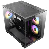 Boîtier mini tour Antec cx600m argb (noir | 3x usb-a | verre trempé)