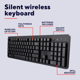 Trust Trust ody II Clavier sans fil silencieux